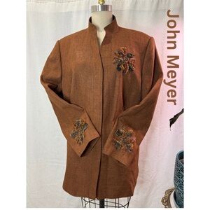 John Meyer Polyester Blazer Jacket Size 16 Career Dressy Workwear Classic